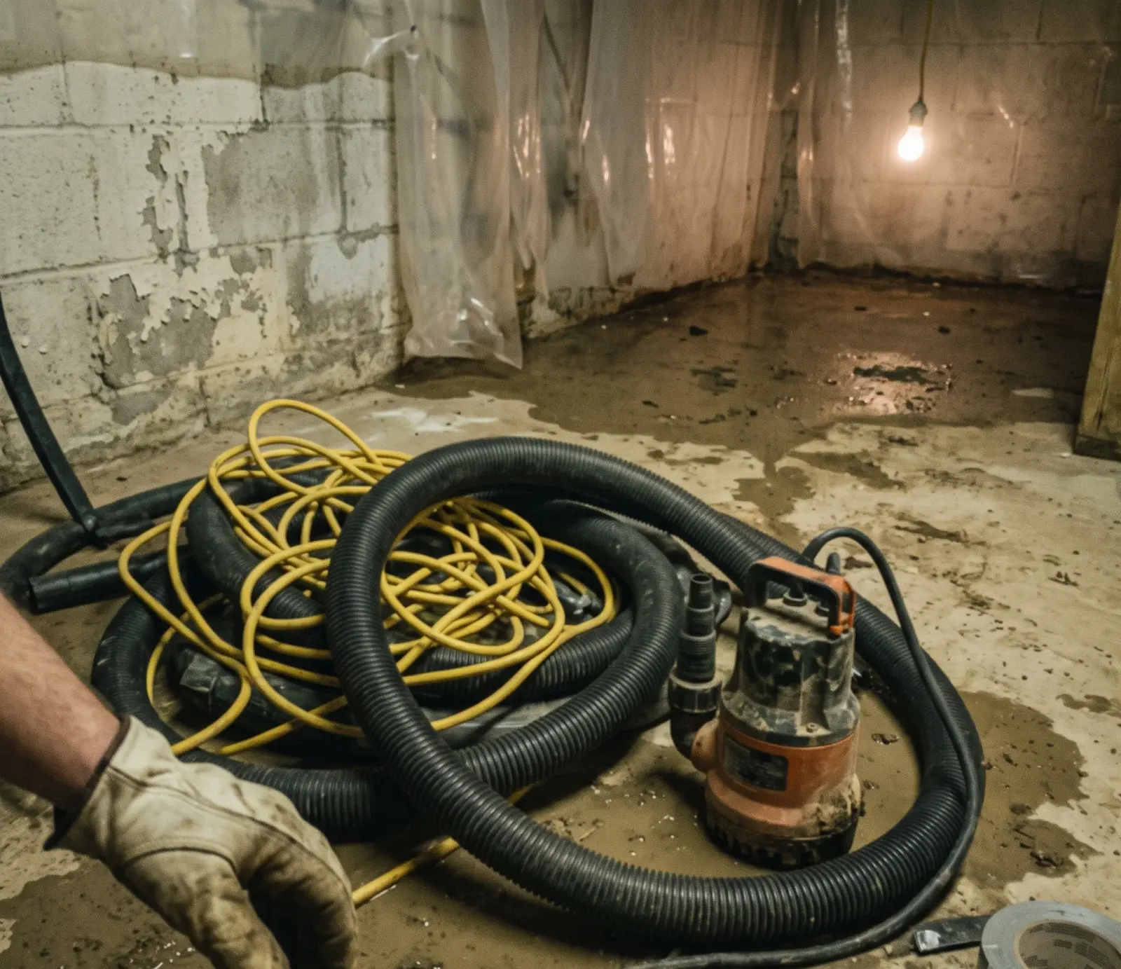 Pump guide during water removal in Spokane Valley, WA